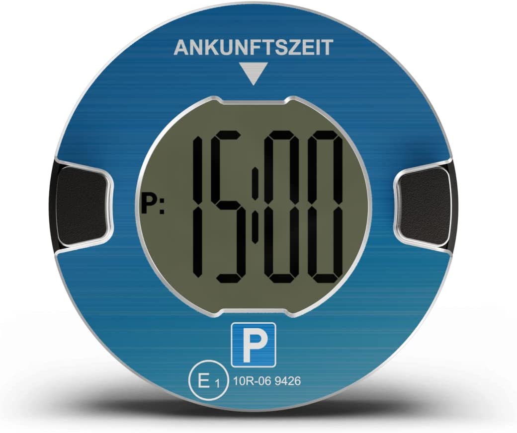 OOONO® Park elektrische Parkscheibe fürs Auto Blau vollautomatische Parkuhr OOONO® Park elektrische Parkscheibe fürs Auto Blau vollautomatische Parkuhr